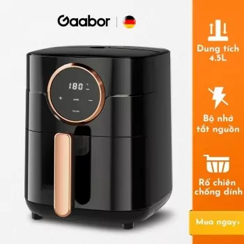 Nồi chiên không dầu GAABOR  GA-E45A01 màu đen dung tích 4,5 lít  công suất 1400W điều khiển cảm ứng - hàng chính hãng