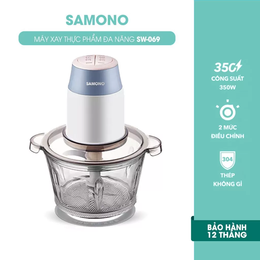 Máy xay thực phẩm Samono SW069S công suất 350W say đa năng thịt rau củ quả tỏi ớt