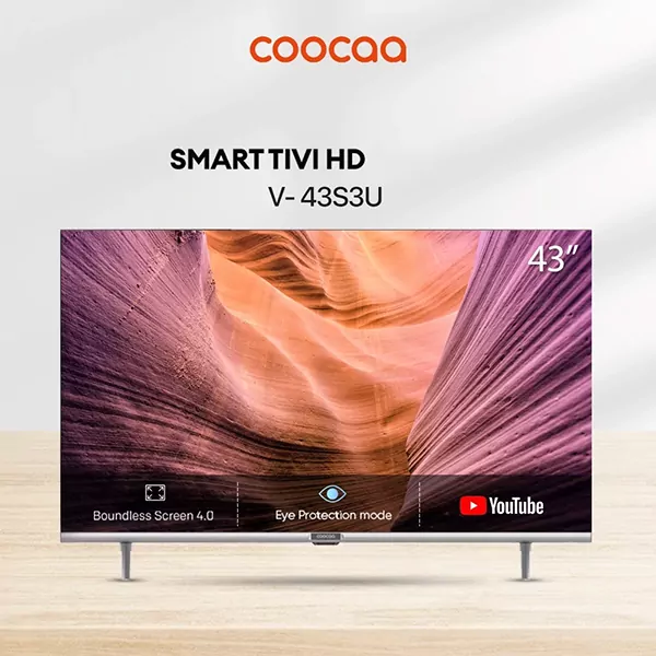 Tivi COOCAA 43inch - 43S3U FullHD HDR 10+ Kết Nối Thông Minh