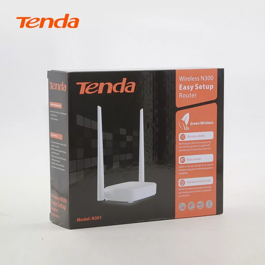 Tenda Thiết bị phát Wifi N301 Chuẩn N 300Mbps - Hãng phân phối chính thức